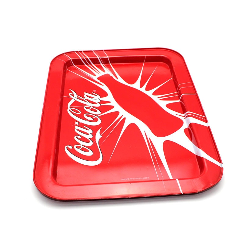 coca cola tin rectangle serving tray