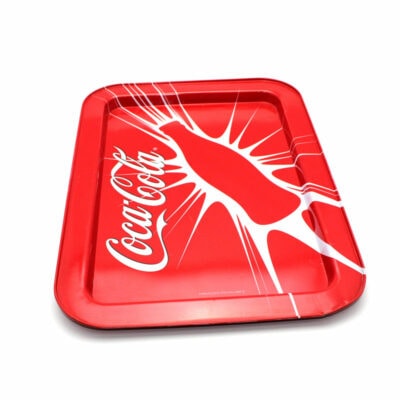 coca cola tin rectangle serving tray