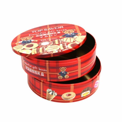 double layer cookies tin