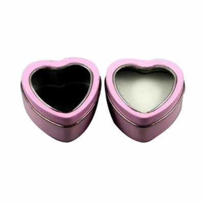 heart shaped candle tins