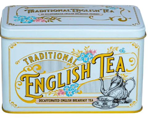 New English Teas Vintage Victorian Tea Tin (Powder Blue)