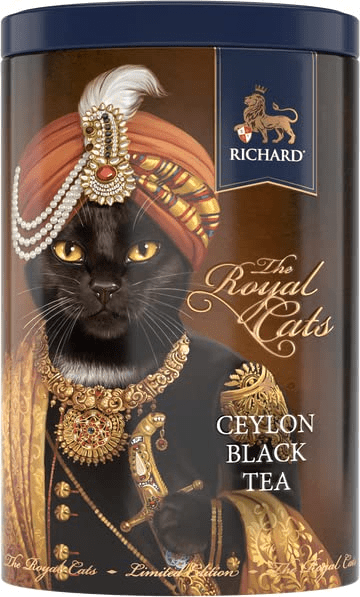 Richard Royal Tea The Royal Cats, Ceylon Black tea, Rich Aroma, and Intense flavor