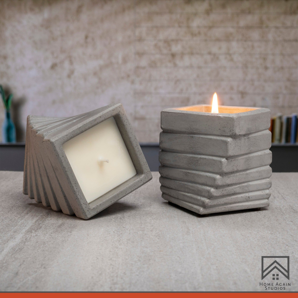 Concrete containers for candle 2