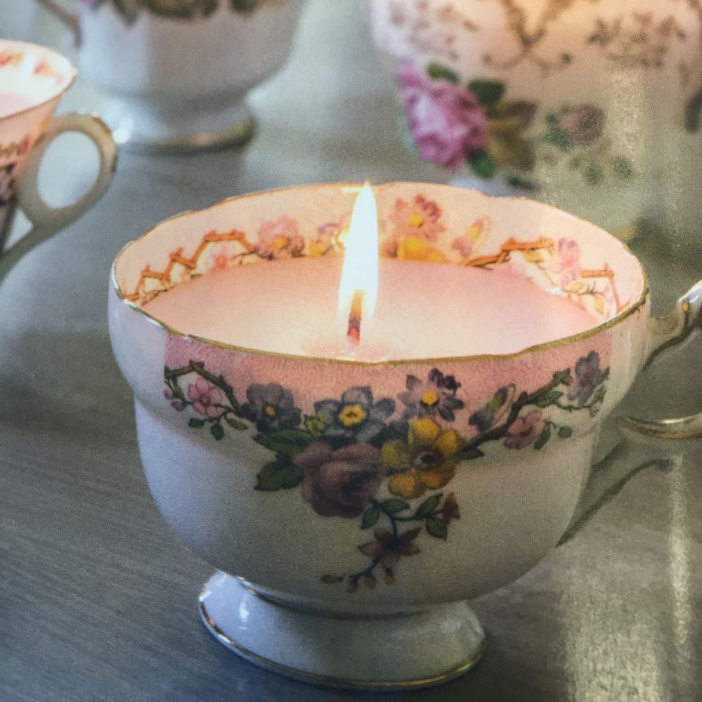 Teacup candle container
